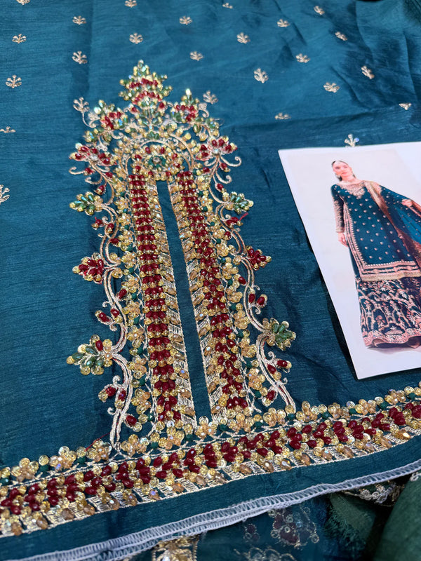 MARIA.B Raw Silk EF-EF25 (Emerald Green)