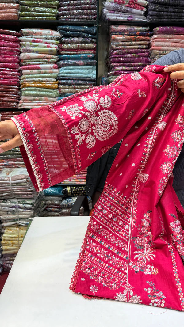 HUSSAIN REHAR LAWN CHASHM RTW (Shocking)