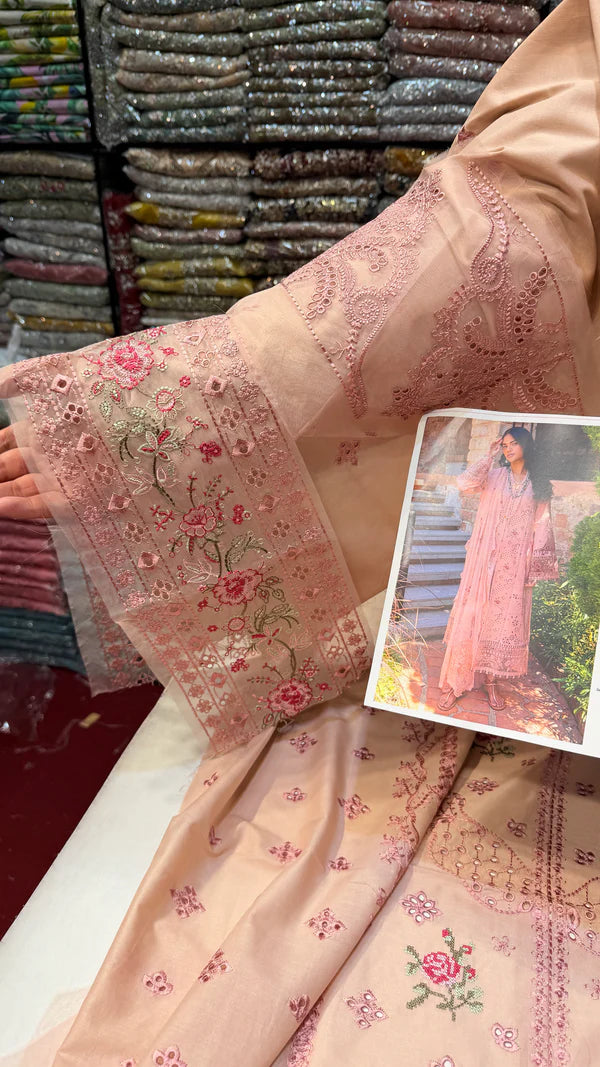 Qalamkar Lawn QM-14 Neha (Dusty Pink)