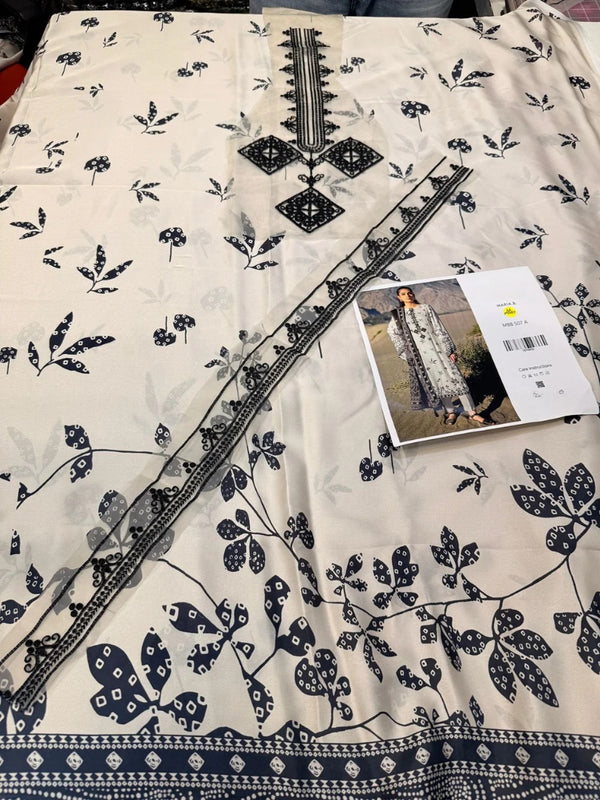 Maria.B Silk Print Oval 3Pc