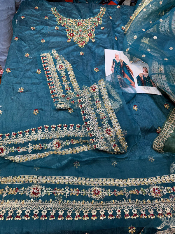 MARIA.B Raw Silk EF-EF25 (Emerald Green)