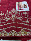 TABYA RAW SILK TABEER MEROON