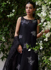 Farah Talib Black Organza Collection Replica