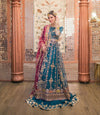 Qalamkar Blue Exclusive Net Maxi Replica