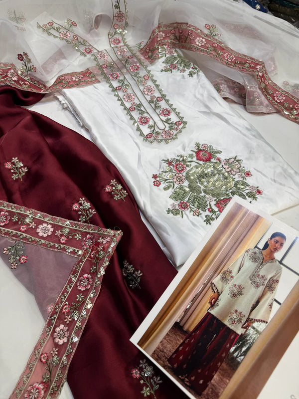 ETHNC SILK EMB WHITE