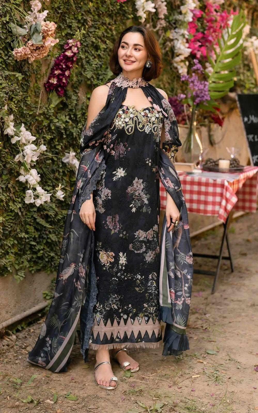 Asifa Nabeel Black | Printed Lawn Collection Replica