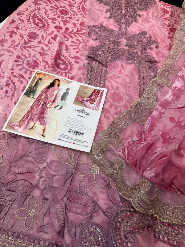 VELVEL PALACHI 3PC UNSTICHED MB PINK