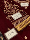 Jazmin Maroon Velvet Formal Collection Replica