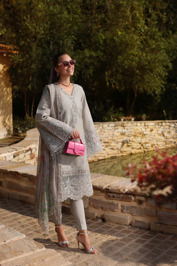 Noor By Sadia Asad | Grey - Chikankari Collection Replica