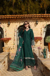 Noor By Sadia Asad | Emerald Green - Chikankari Collection Replica