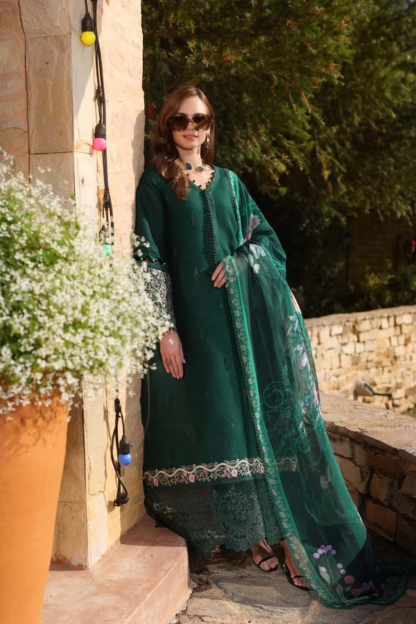 Noor By Sadia Asad | Emerald Green - Chikankari Collection Replica