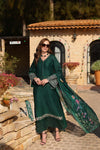 Noor By Sadia Asad | Emerald Green - Chikankari Collection Replica