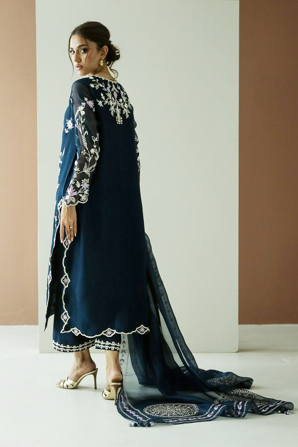 Zainab Fawad Blue Organza Formal Collection Replica