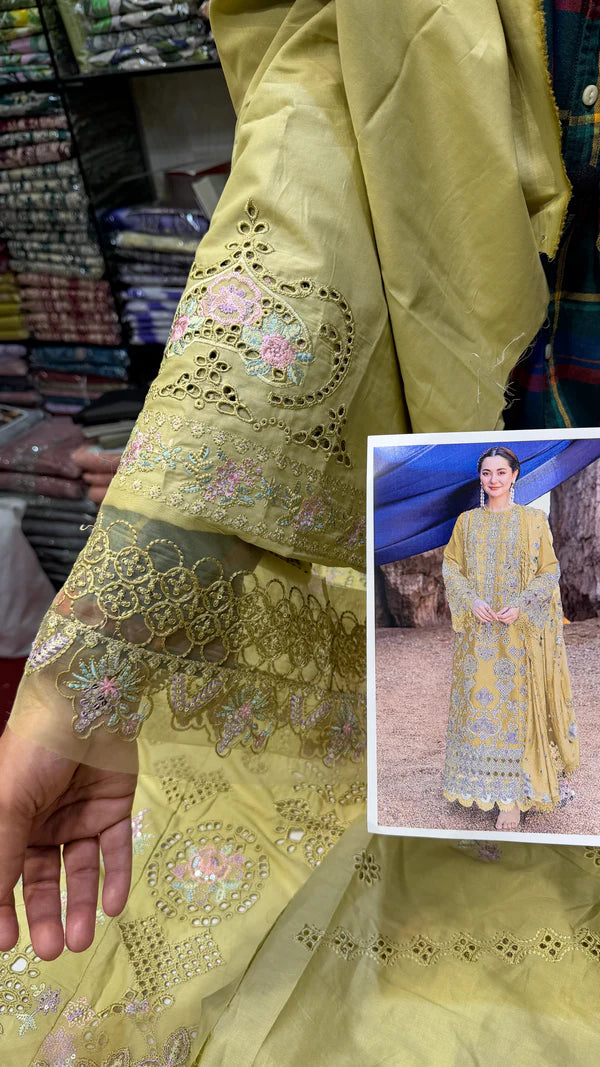 Qalamkar Lawn Miray (Teal)