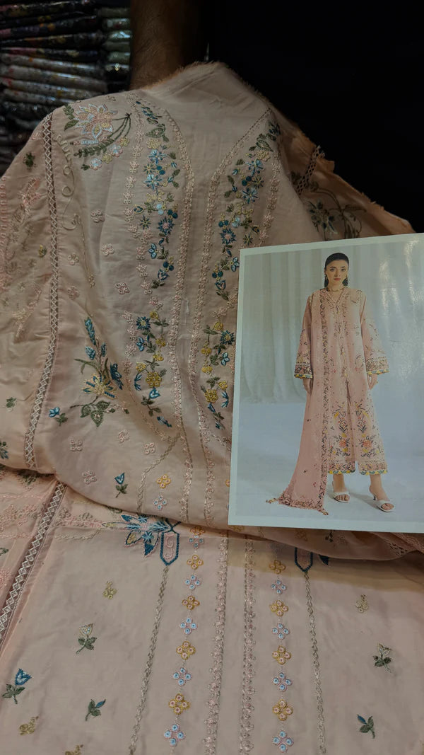 QALAMKAR LAWN SB-01 RINA (Peach)