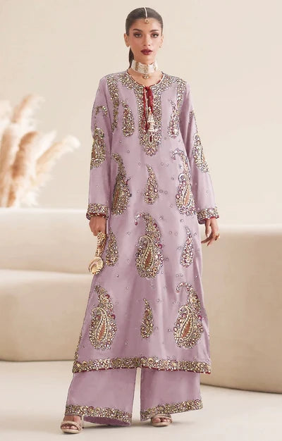ETHNC SILK E-623 KAFTAN 2PC UNSTICHED