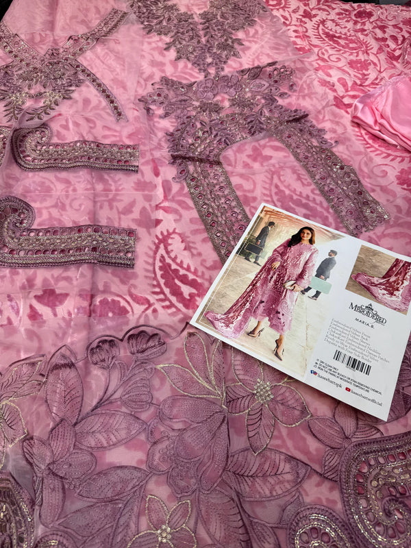 VELVEL PALACHI 3PC UNSTICHED MB PINK