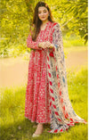 ANEELAS SILK PRINT RED