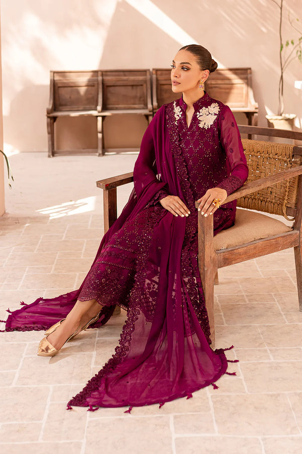 Azure Maroon Chiffon Formal Collection Replica