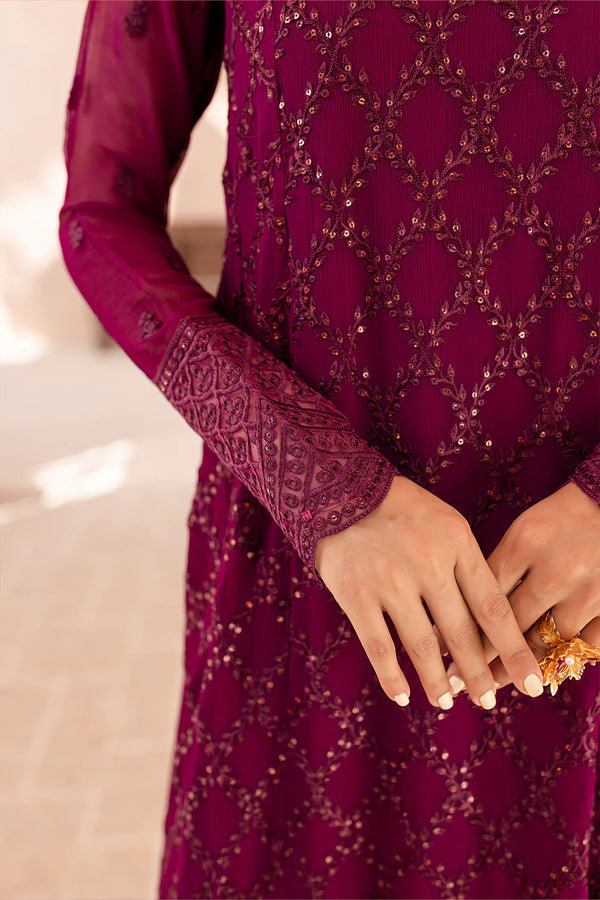 Azure Maroon Chiffon Formal Collection Replica