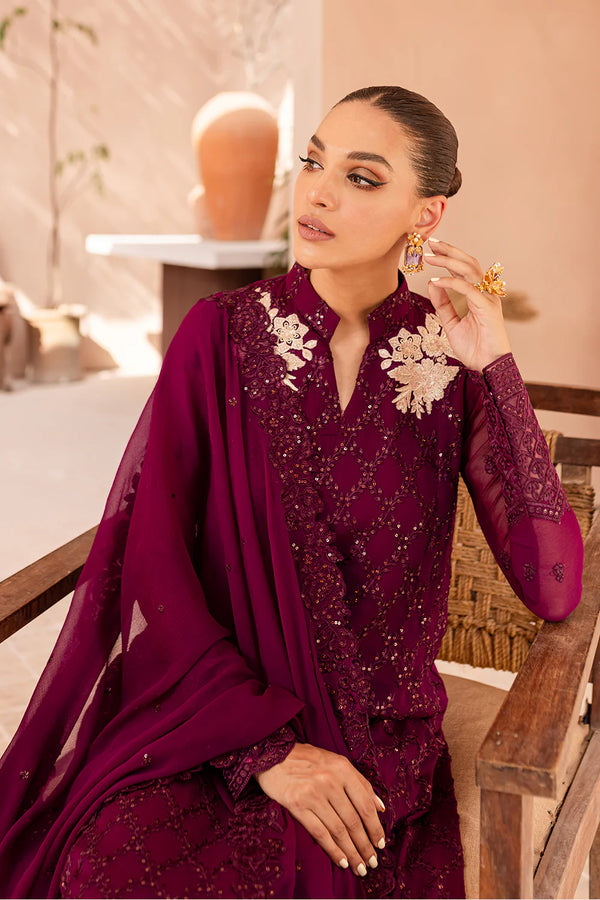 Azure Maroon Chiffon Formal Collection Replica