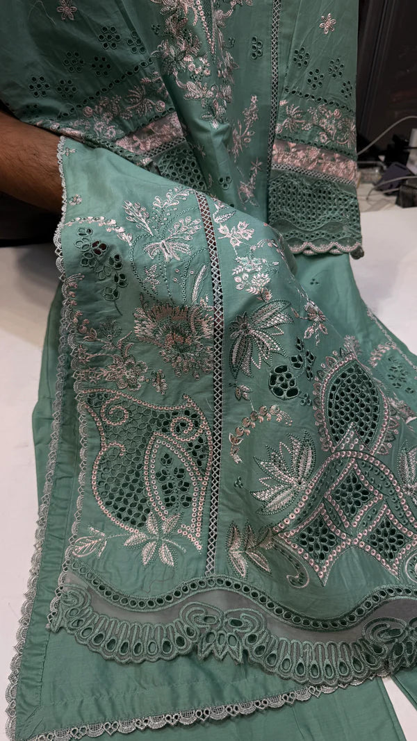 QALAMKAR LAWN 2PC RTW SB02 (Pistachio)