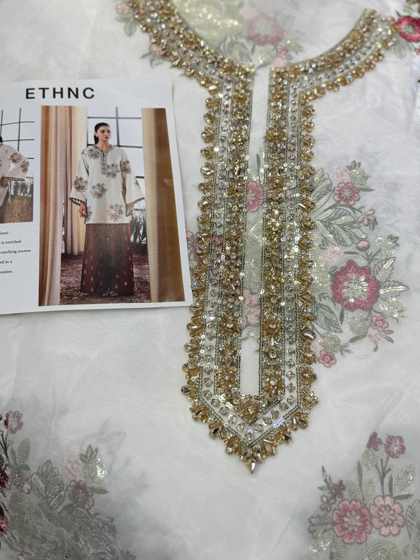 ETHNC TESSEL SILK 3PC WHITE