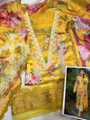ANEELAS YELLOW SILK PRINT