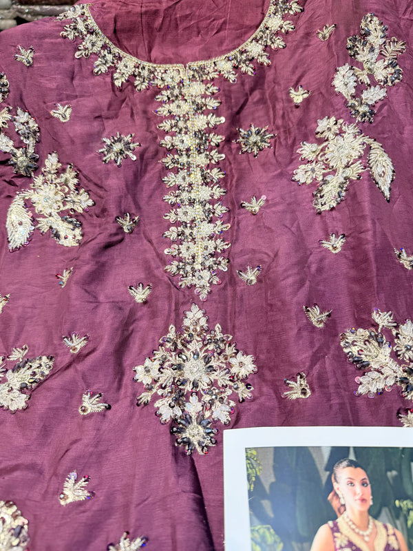 Mina Hassan Tessel Silk Celina Magenta 3Pc