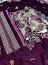 Hussain Rehar Velvet 05 Deep Purple 3Pc