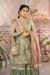 Maria B | Pistachio Green & Salmon Pink - Net Collection Replica