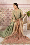 Maria B | Pistachio Green & Salmon Pink - Net Collection Replica