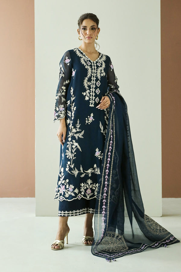 Zainab Fawad Blue Organza Formal Collection Replica