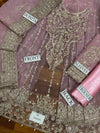 Asim Jofa Pink Net Maxi Bridal Collection Replica