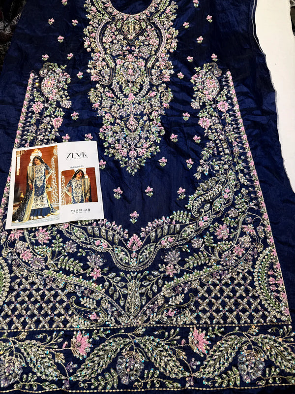 ZEVK RAW SILK RUHAANI