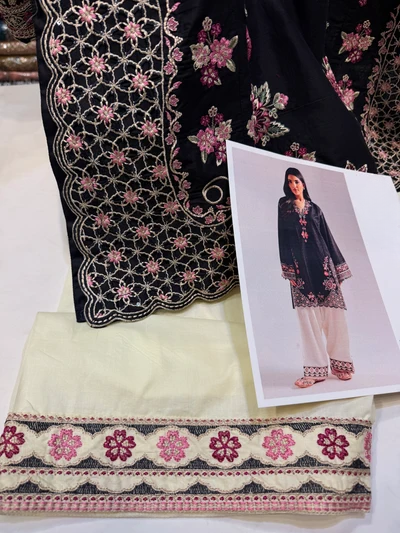 ETHNC KURTA SET 2PC JET BLACK