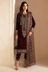 Jazmin Maroon Velvet Formal Collection Replica