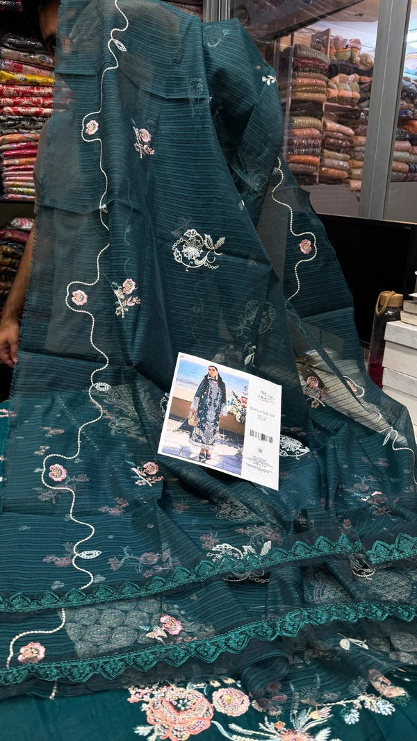 QALAMKAR LAWN ELIZA (Emerald Green)