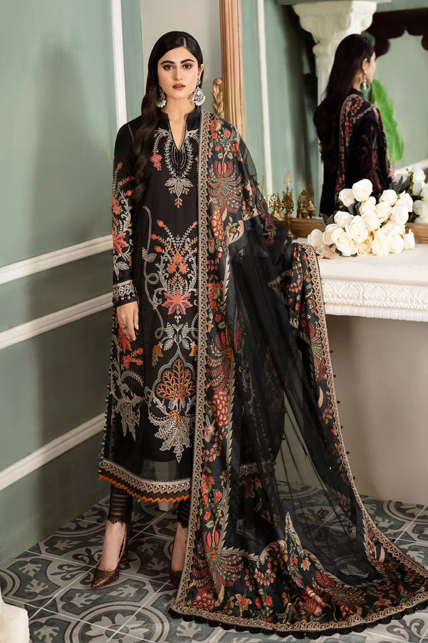 Maria B | Black - Sateen Lawn Collection Replica