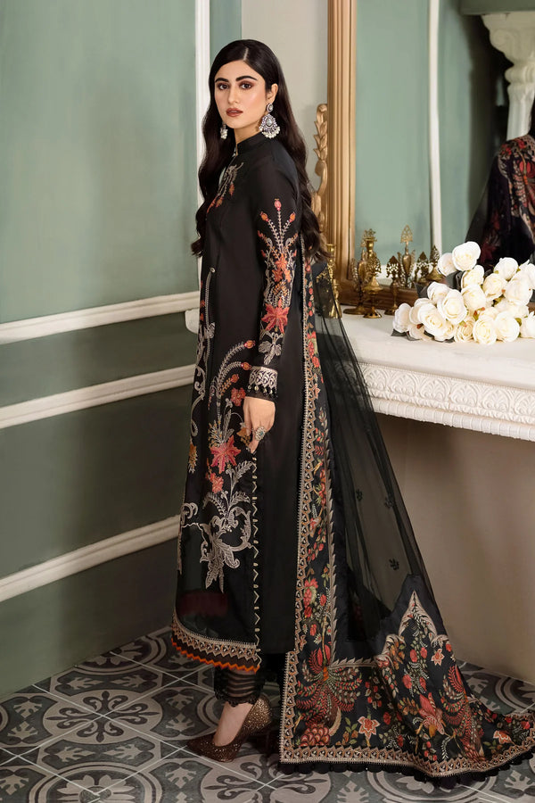 Maria B | Black - Sateen Lawn Collection Replica