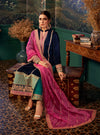 Zainab Chottani Blue Velvet Formal Collection Replica