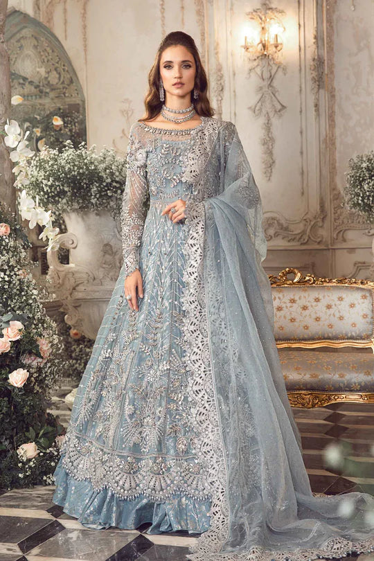 Maria B Net | Sky Blue - Bridal Collection Replica