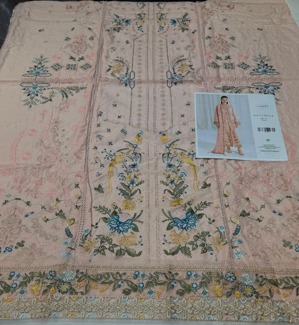 QALAMKAR LAWN SB-01 RINA (Peach)