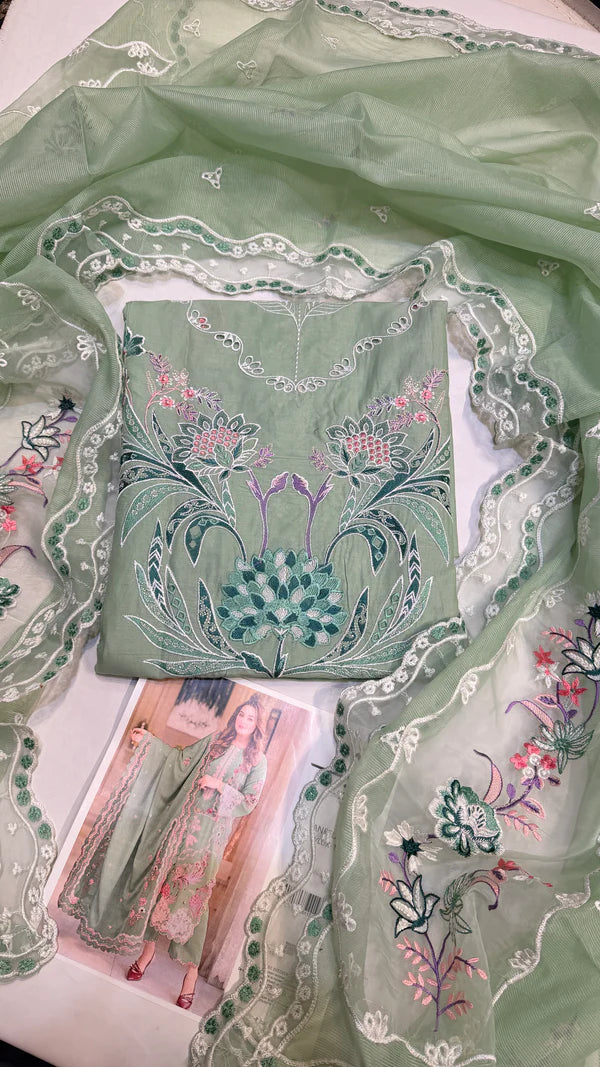 Aneelas Lawn Luxe 10 (Pistachio)
