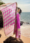Elaf Pink Luxury Lawn Collection Replica