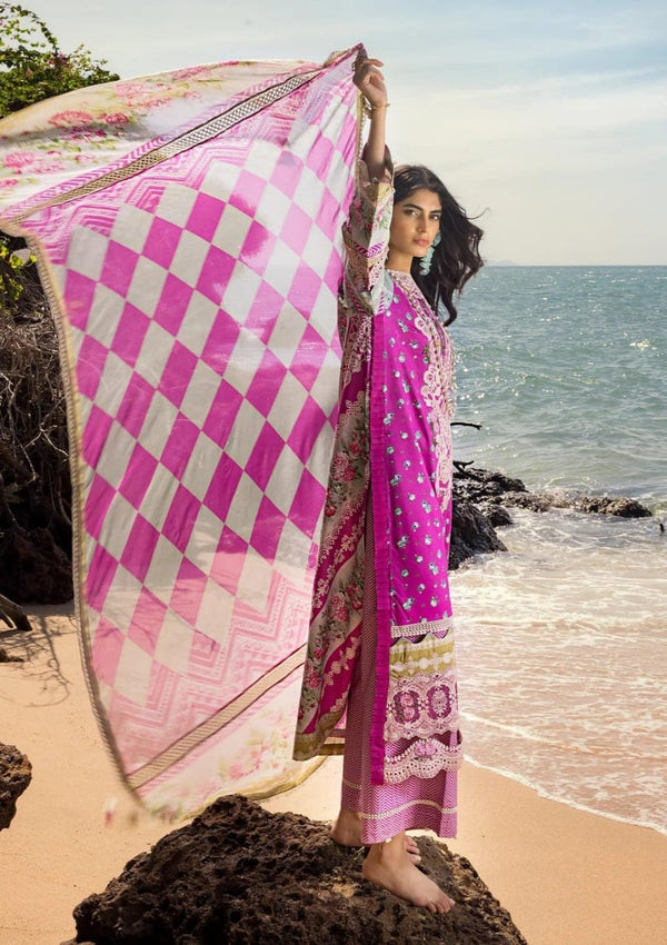 Elaf Pink Luxury Lawn Collection Replica