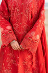 Qalamkar | Deep Red - Lawn Collection Replica