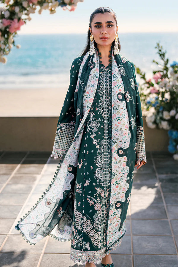 Qalamkar | Dark Green - Lawn Cotton Collection Replica