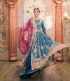 Qalamkar Blue Exclusive Net Maxi Replica
