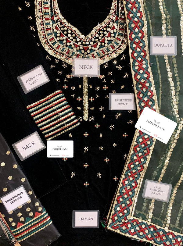 Jazmin Black Velvet Formal Collection Replica